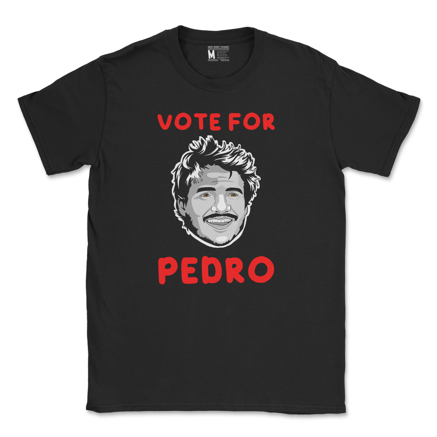 Gildan SoftStyle T-Shirt Vote For Pedro in Black