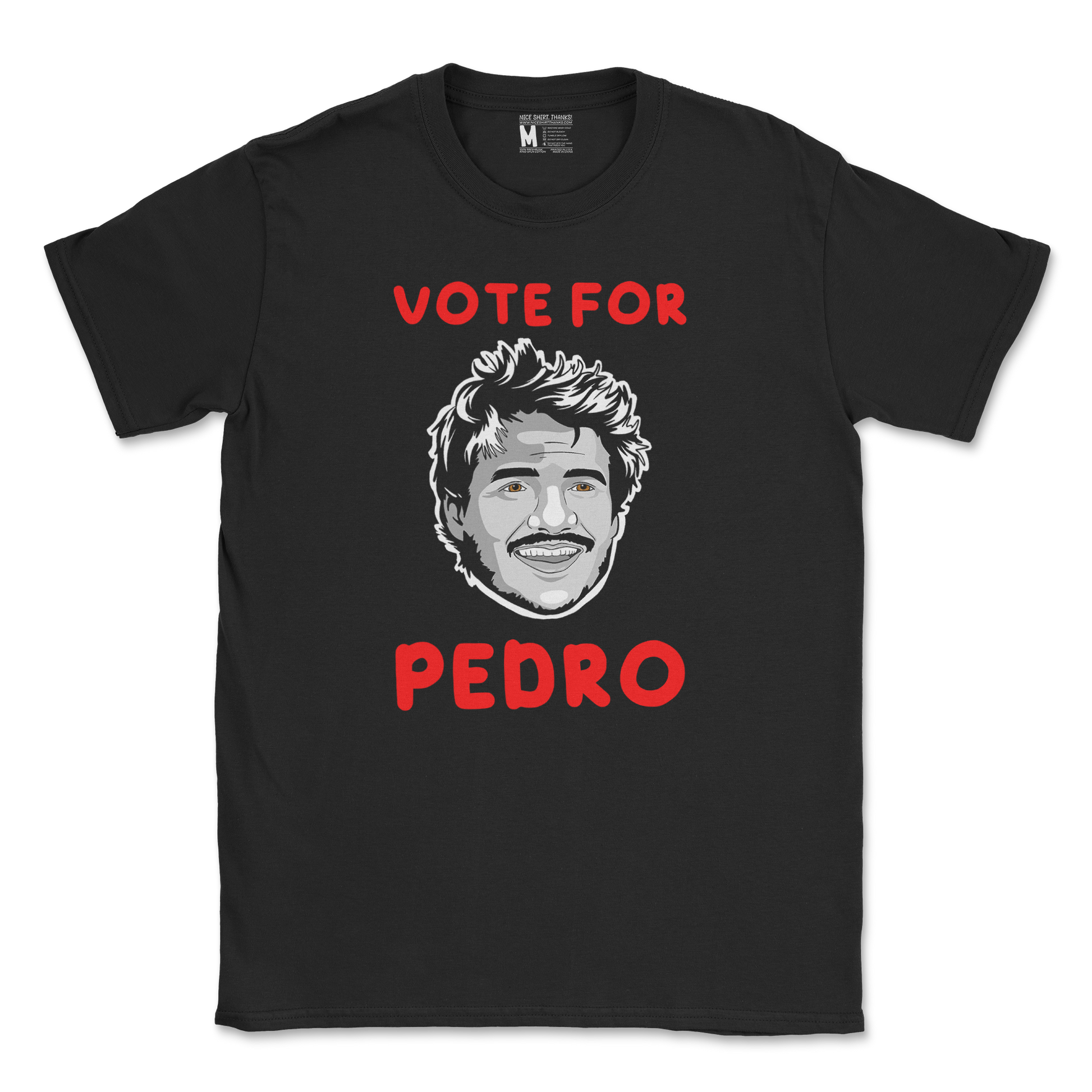 Gildan SoftStyle T-Shirt Vote For Pedro in Black