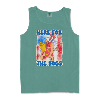 Comfort Colors Tank Top Hot Dog in Light Green