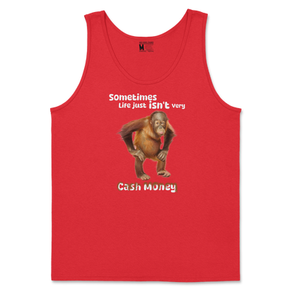 Gildan SoftStyle Tank Top Cash Money Monkey  in Red