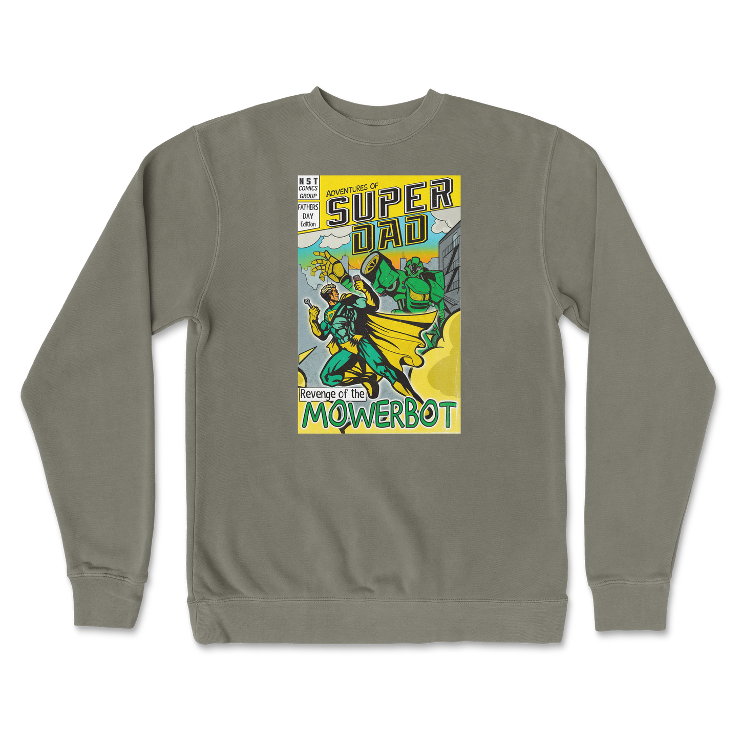 Independent Clothing Co. Crew Neck Super Dad in Army