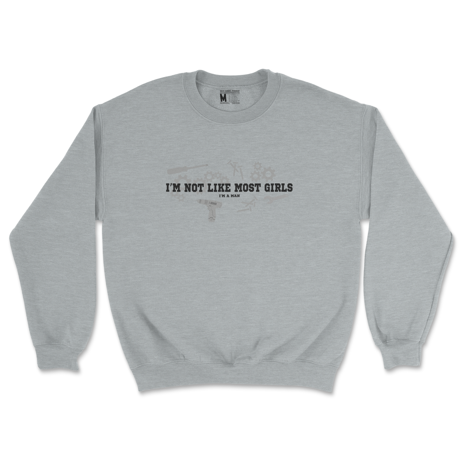 Gildan SoftStyle Crew Neck Not Like Most Girls in Sports Grey