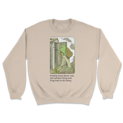 The Nice Shirt Crew Neck Frog and Toad  in Sand