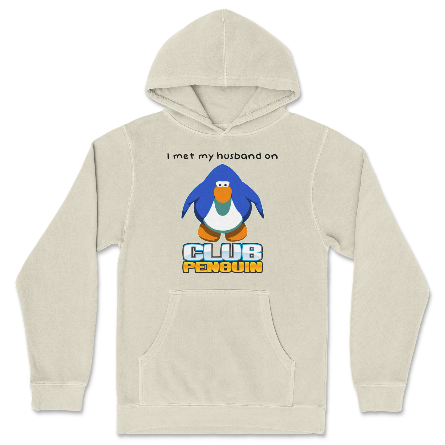 Independent Clothing Co. Hoodie Club Penguin Husband  in Ivory