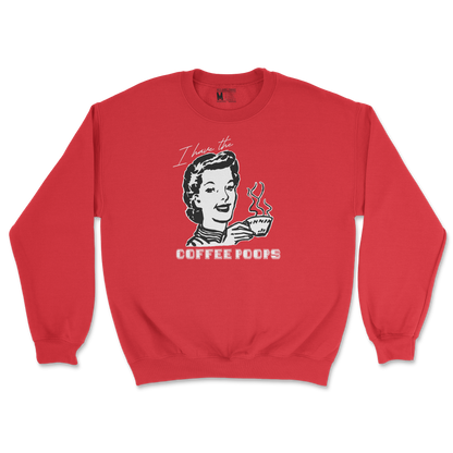 Gildan SoftStyle Crew Neck Coffee Poops  in Red