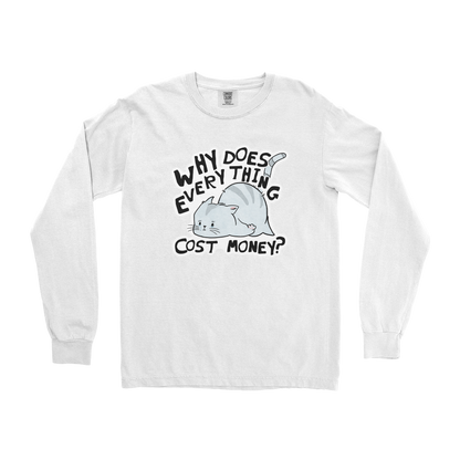 Comfort Colors Long Sleeve Broke Cat in White