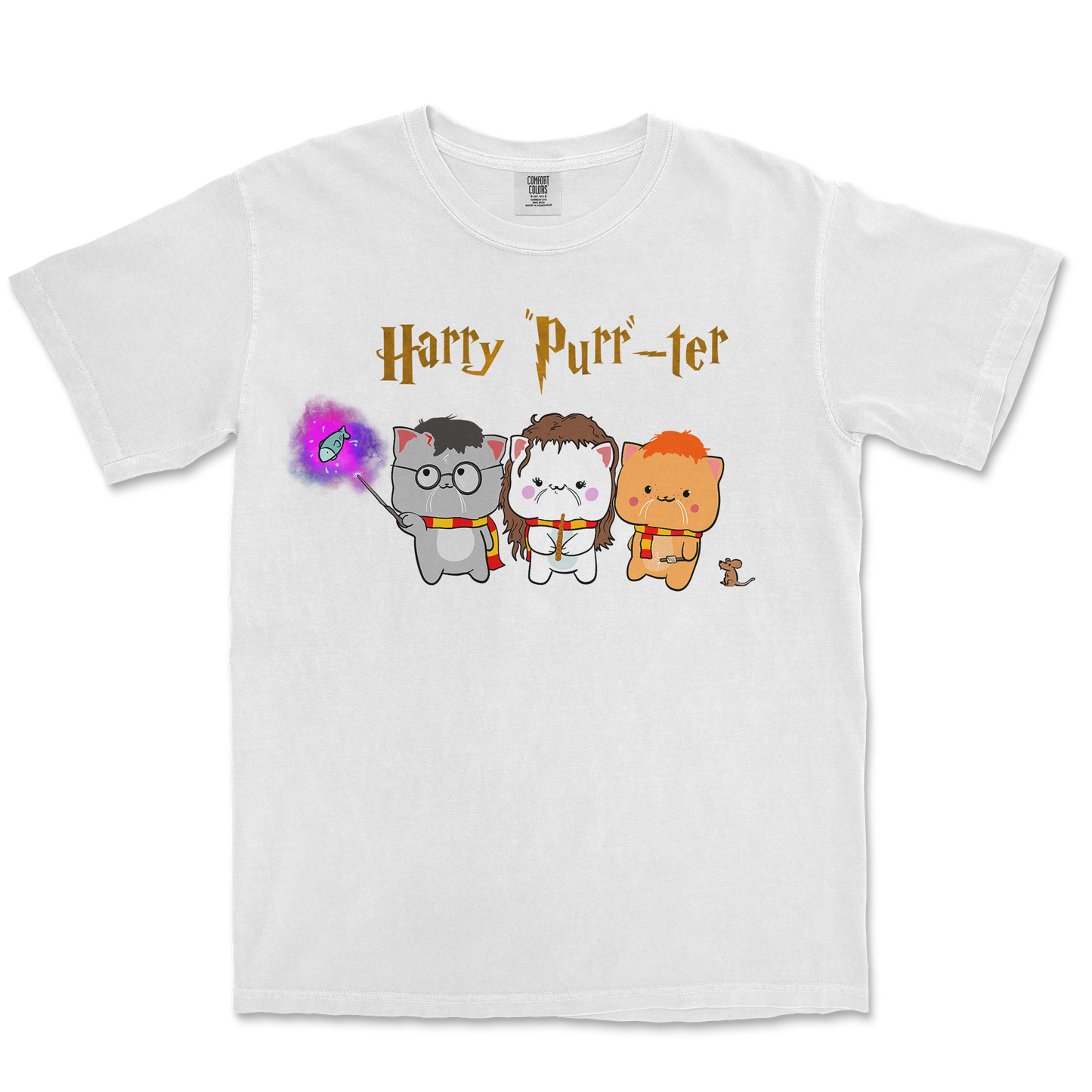 Comfort Colors T-Shirt Harry Purrter in White