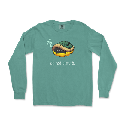 Comfort Colors Long Sleeve Sleepin Turtle in LightGreen