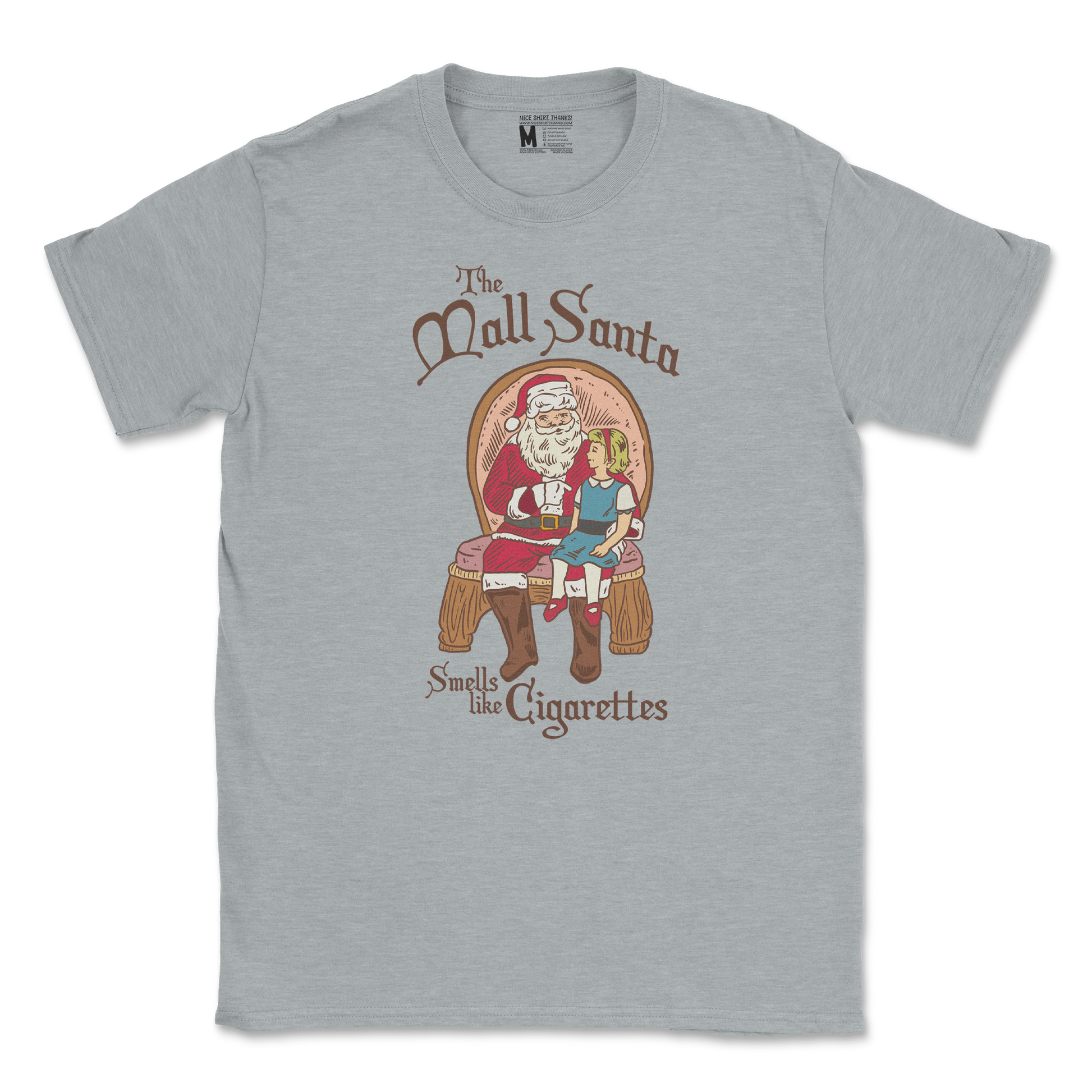 Gildan SoftStyle T-Shirt Mall Santa  in Sport-Grey