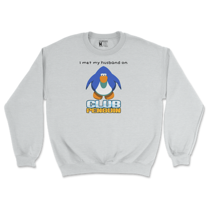 Gildan SoftStyle Crew Neck Club Penguin Husband  in Sports-Grey