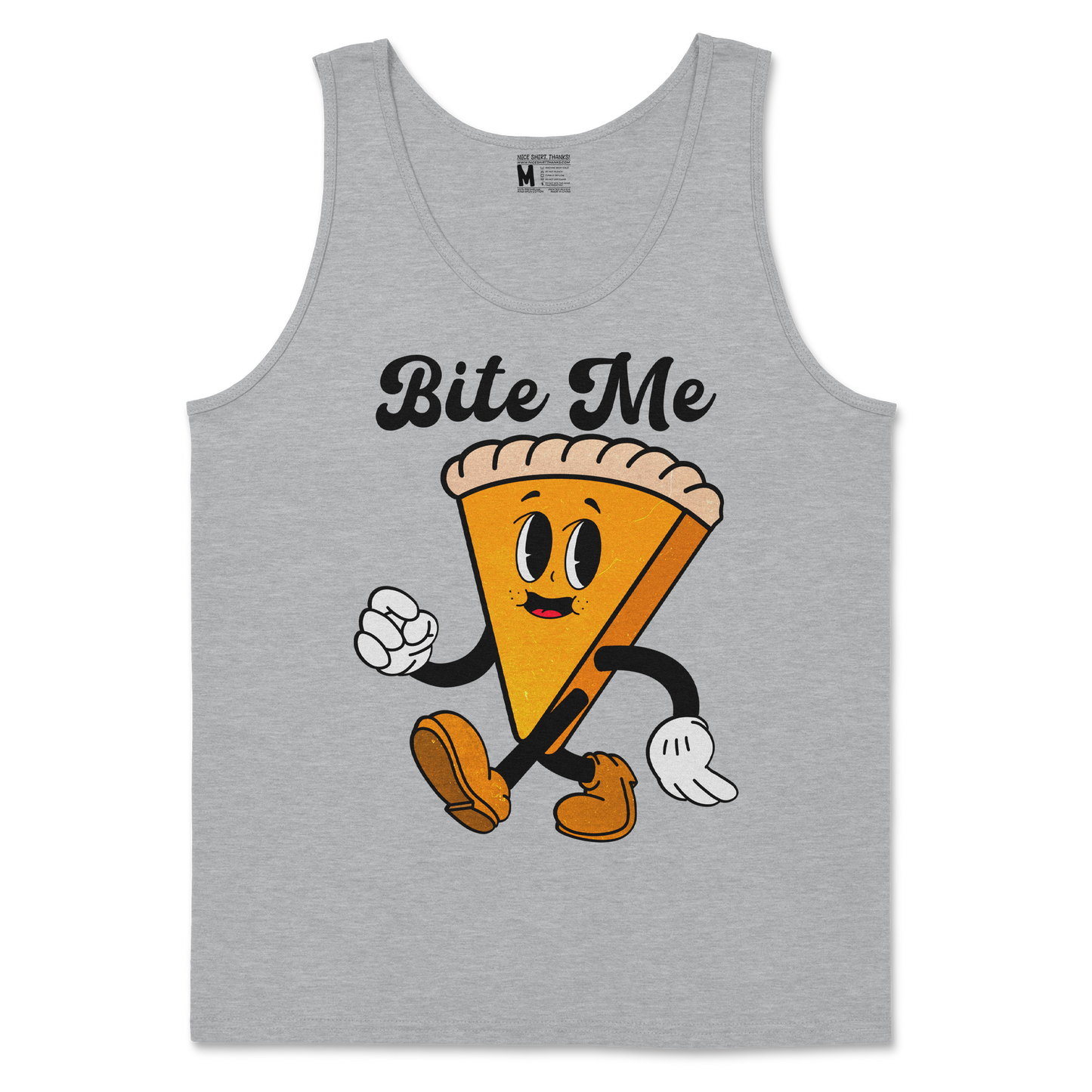 Gildan SoftStyle Tank Top Bite Me  in Sport-Grey