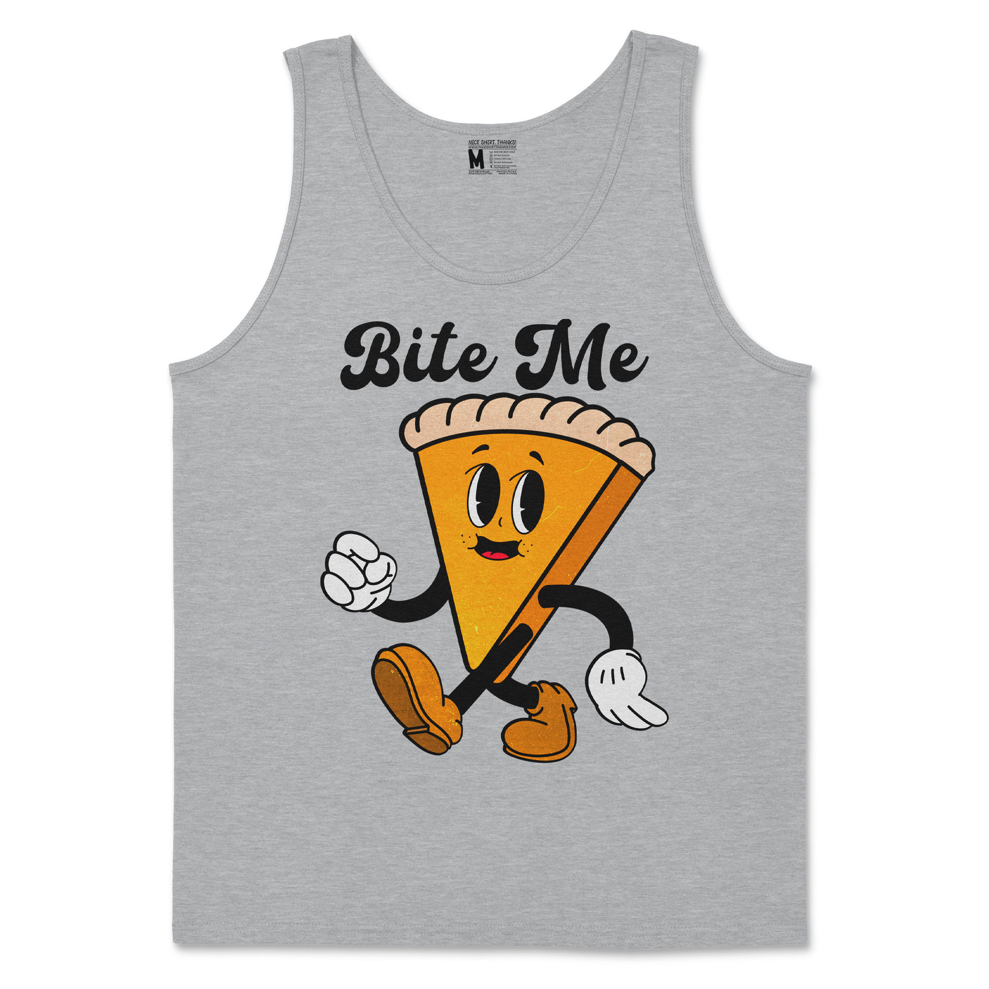 Gildan SoftStyle Tank Top Bite Me  in Sport-Grey