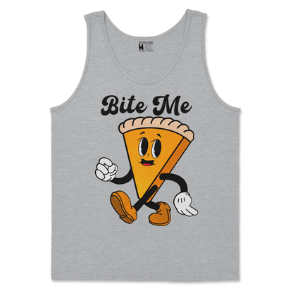 Gildan SoftStyle Tank Top Bite Me  in Sport-Grey