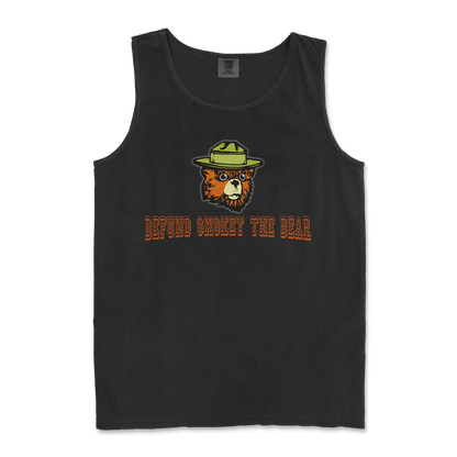 Comfort Colors Tank Top Defund Smokey Bear in Black