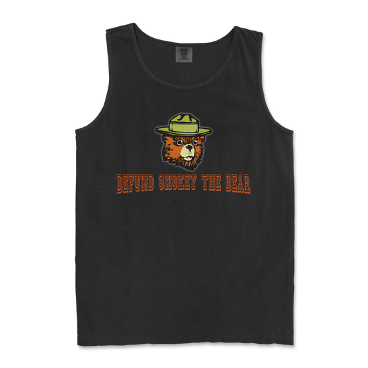Comfort Colors Tank Top Defund Smokey Bear in Black