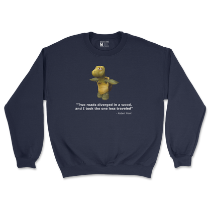 Gildan SoftStyle Crew Neck Robert Frost Quote in Navy