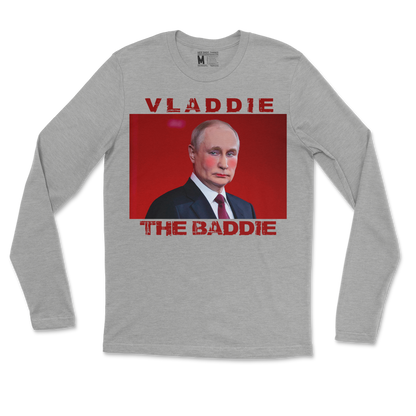 Gildan SoftStyle Long Sleeve Vladdie The Baddie in Sports Grey