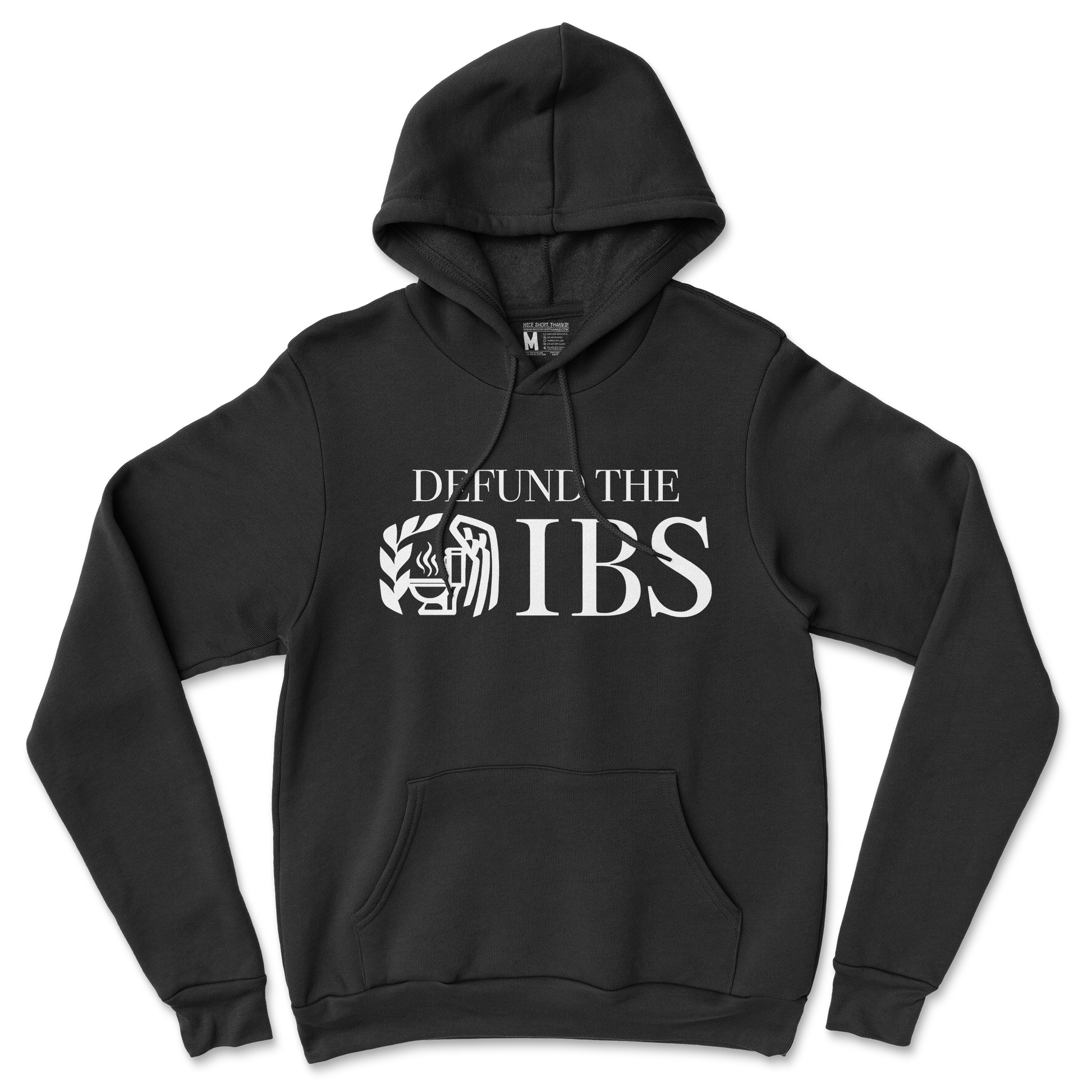 Gildan SoftStyle Hoodie Defund The IBS in Back