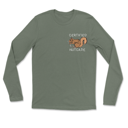 The Nice Shirt Long Sleeve Nutcase  in Military-Green