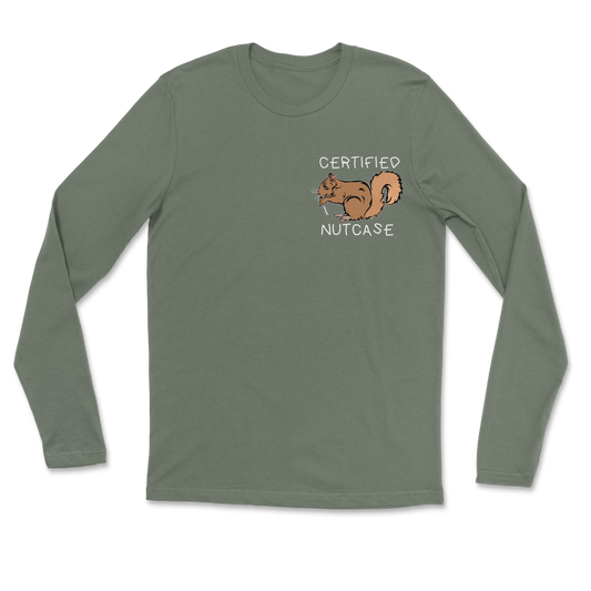 The Nice Shirt Long Sleeve Nutcase  in Military-Green