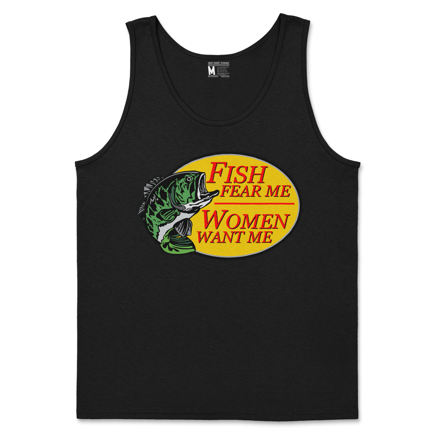 Gildan SoftStyle Tank Top For The Fishermen in Black