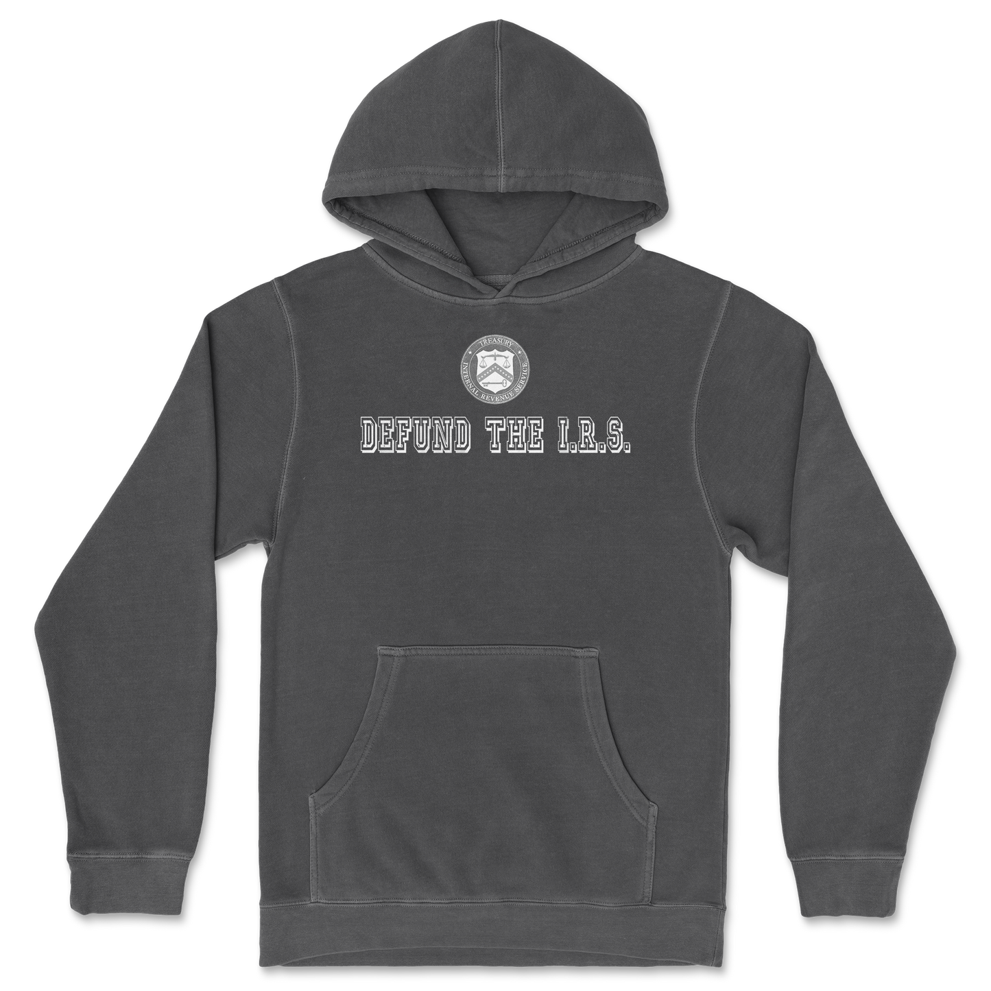 Independent Clothing Co. Hoodie Defund The I.R.S. in Black