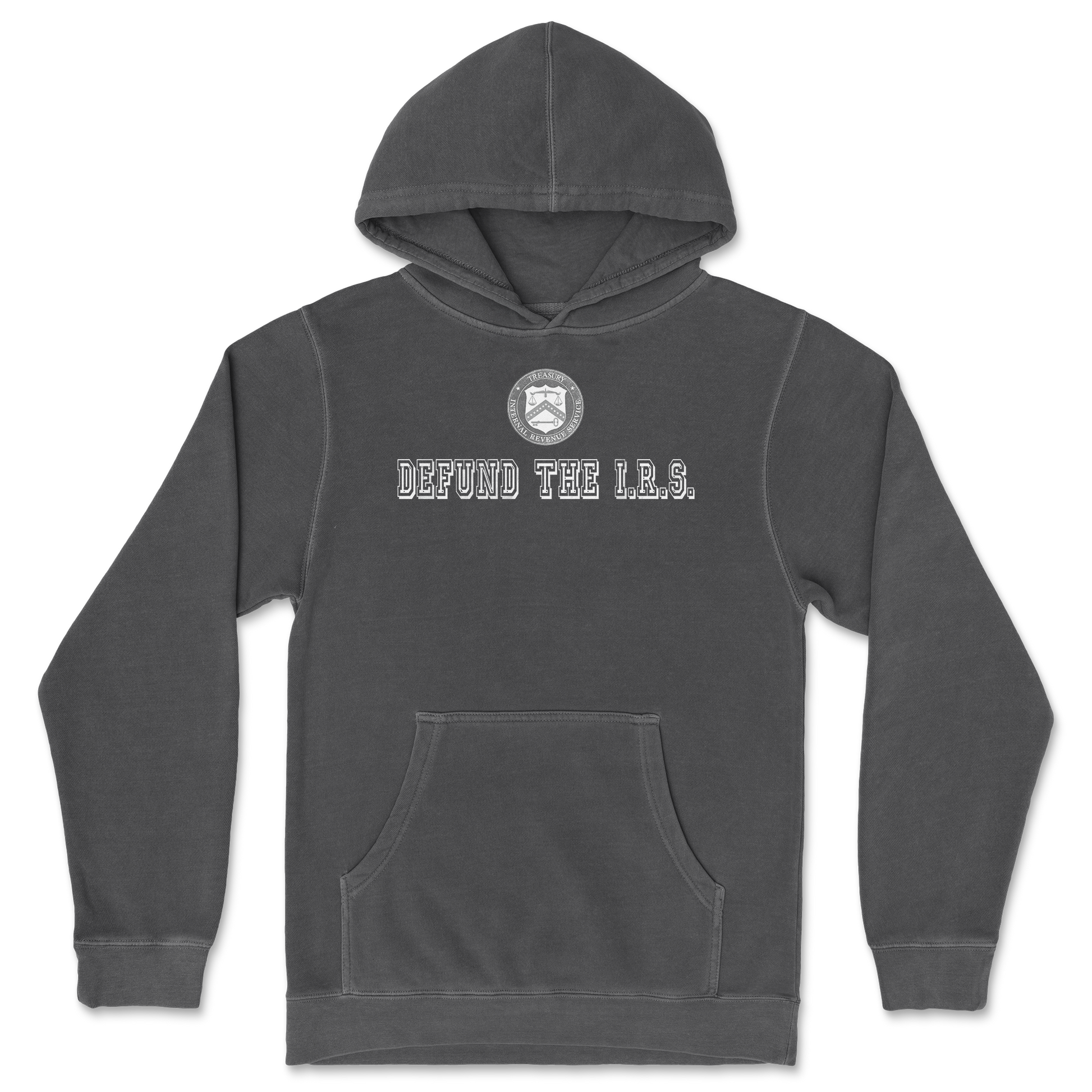 Independent Clothing Co. Hoodie Defund The I.R.S. in Black