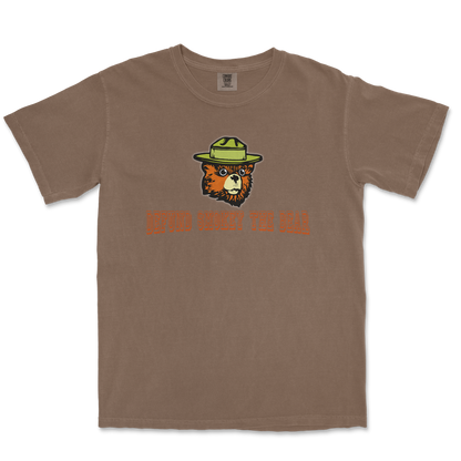 Comfort Colors T-Shirt Defund Smokey Bear in Espresso