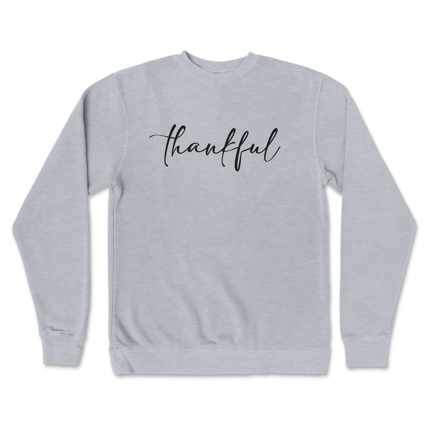 Independent Clothing Co. Crew Neck Thankful  in Grey-Heather