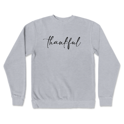 Independent Clothing Co. Crew Neck Thankful  in Grey-Heather