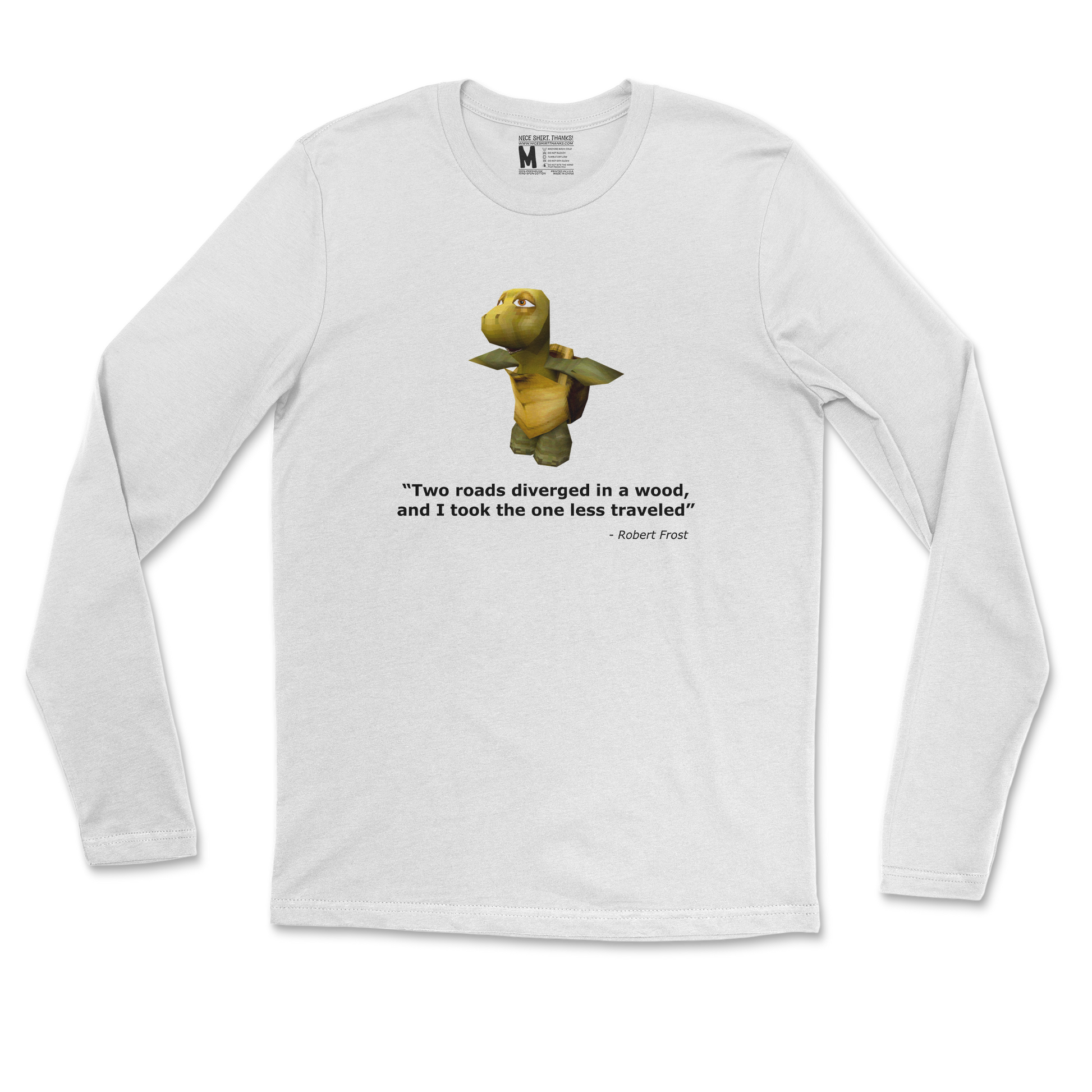 Gildan SoftStyle Long Sleeve Robert Frost Quote in White