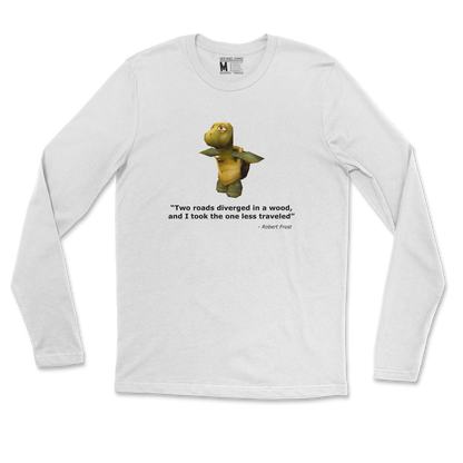 Gildan SoftStyle Long Sleeve Robert Frost Quote in White