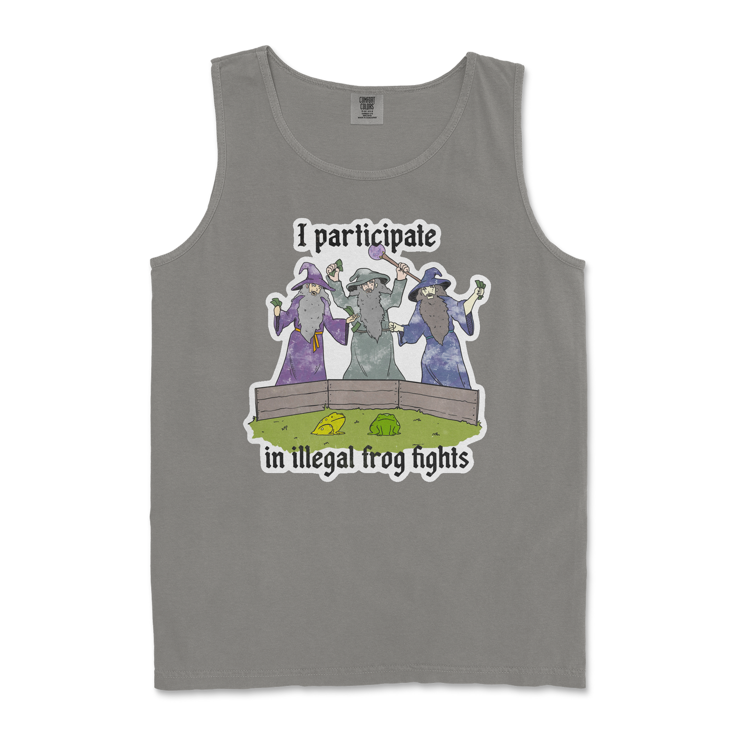 Comfort Colors Tank Top Wizard Activities  in Grey