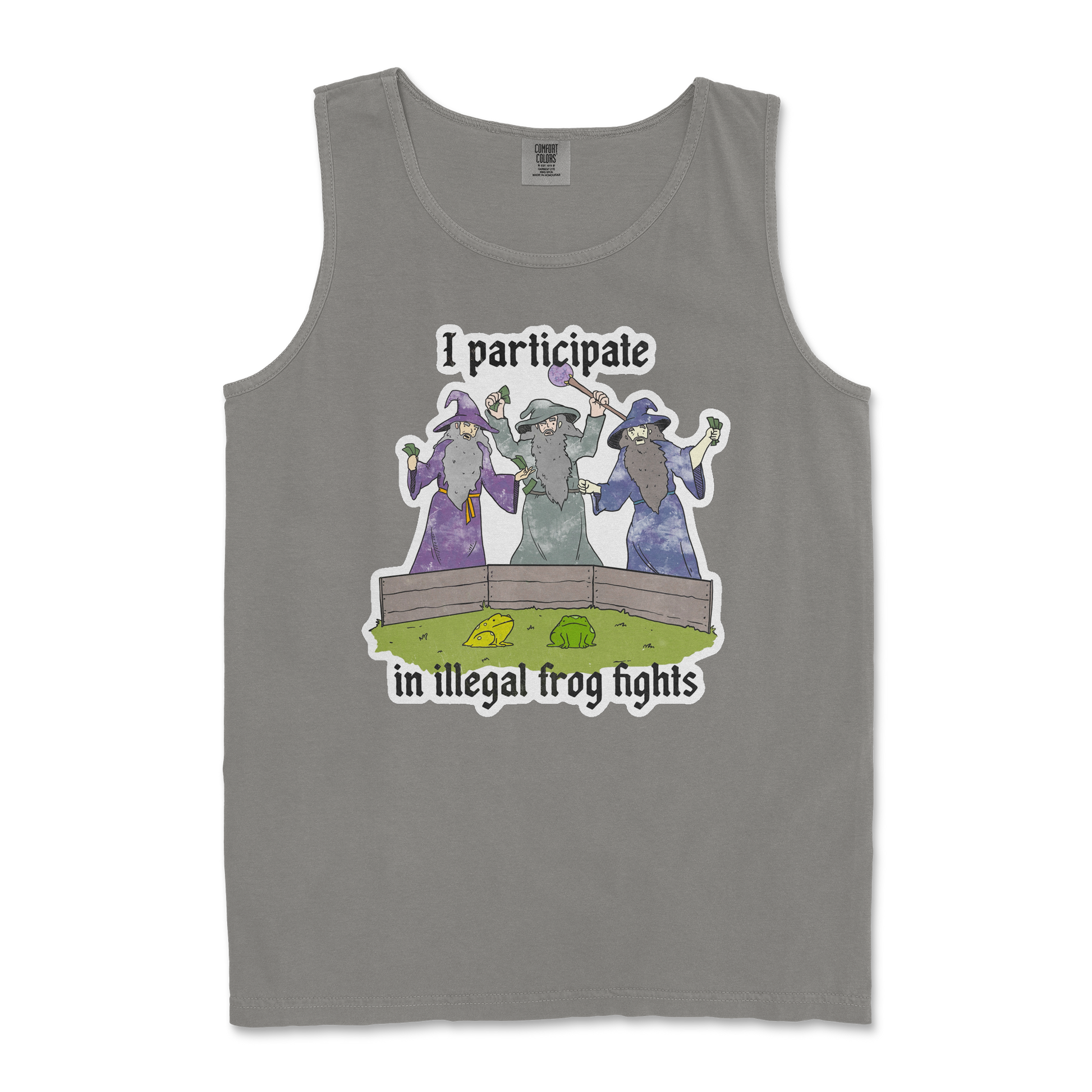 Comfort Colors Tank Top Wizard Activities  in Grey