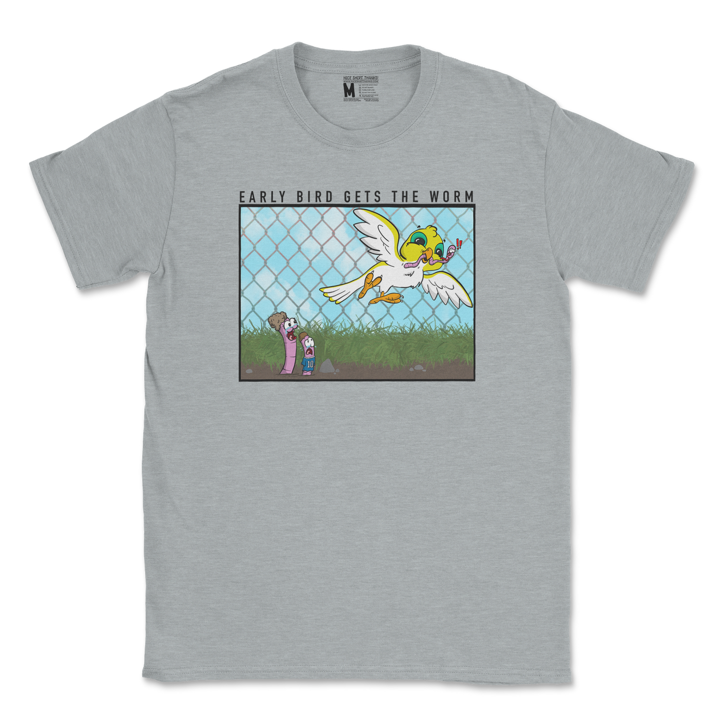 Gildan SoftStyle T-Shirt Early Bird in Sports Grey