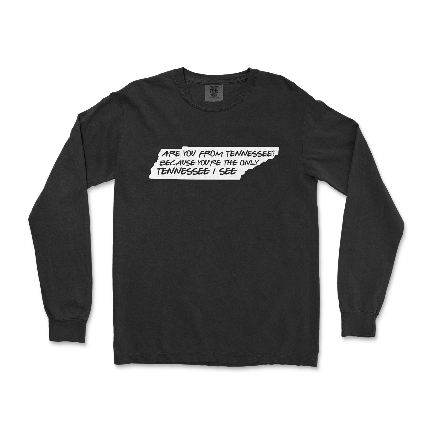 Comfort Colors Long Sleeve Tennessee in Black