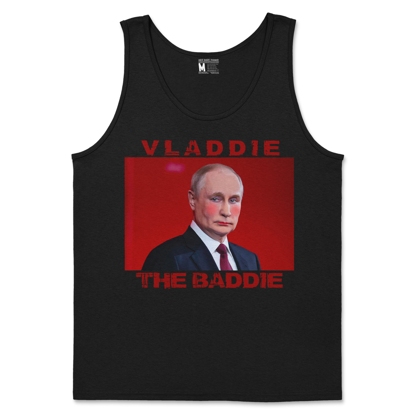 Gildan SoftStyle Tank Top Vladdie The Baddie in Black