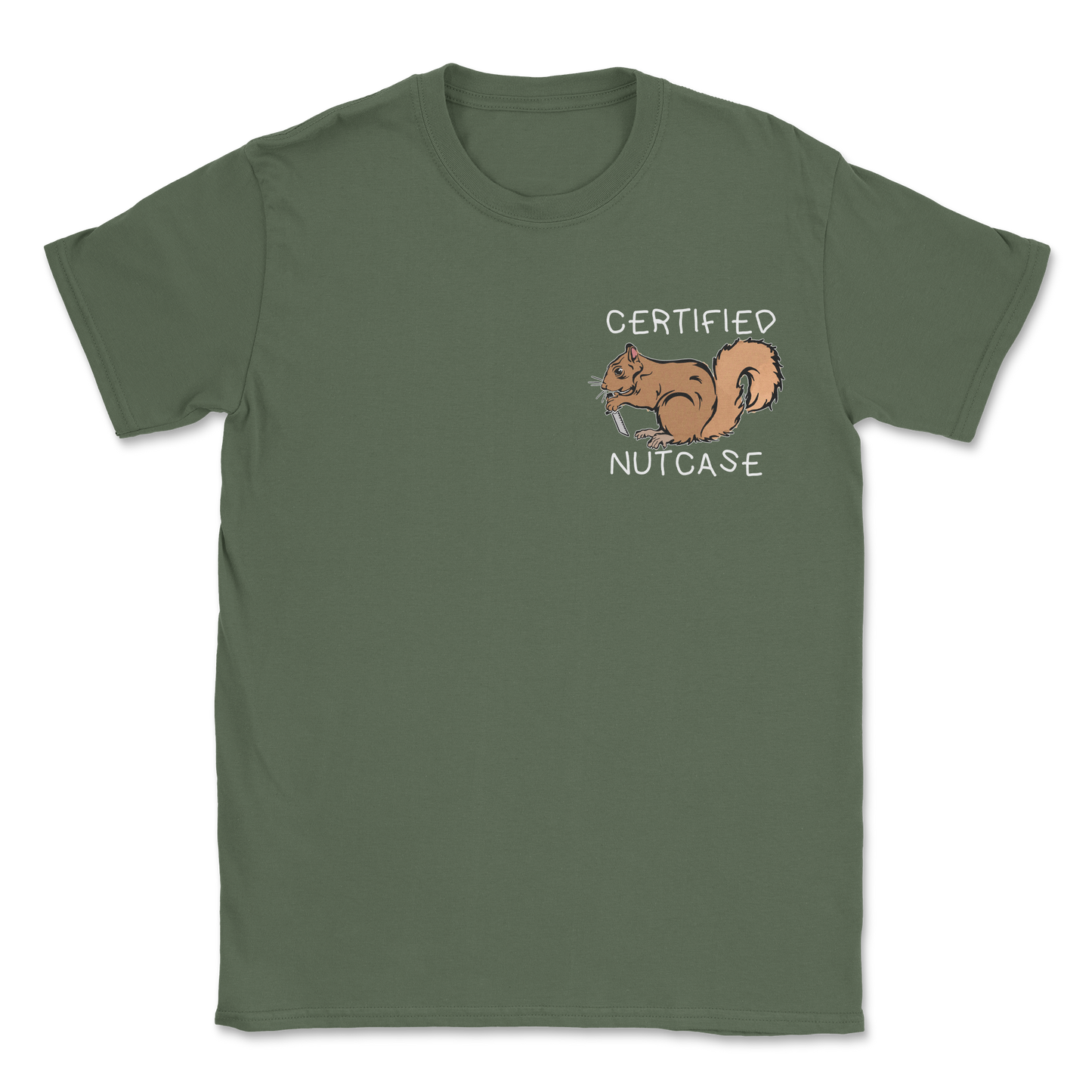 The Nice Shirt T-Shirt Nutcase  in Military-Green