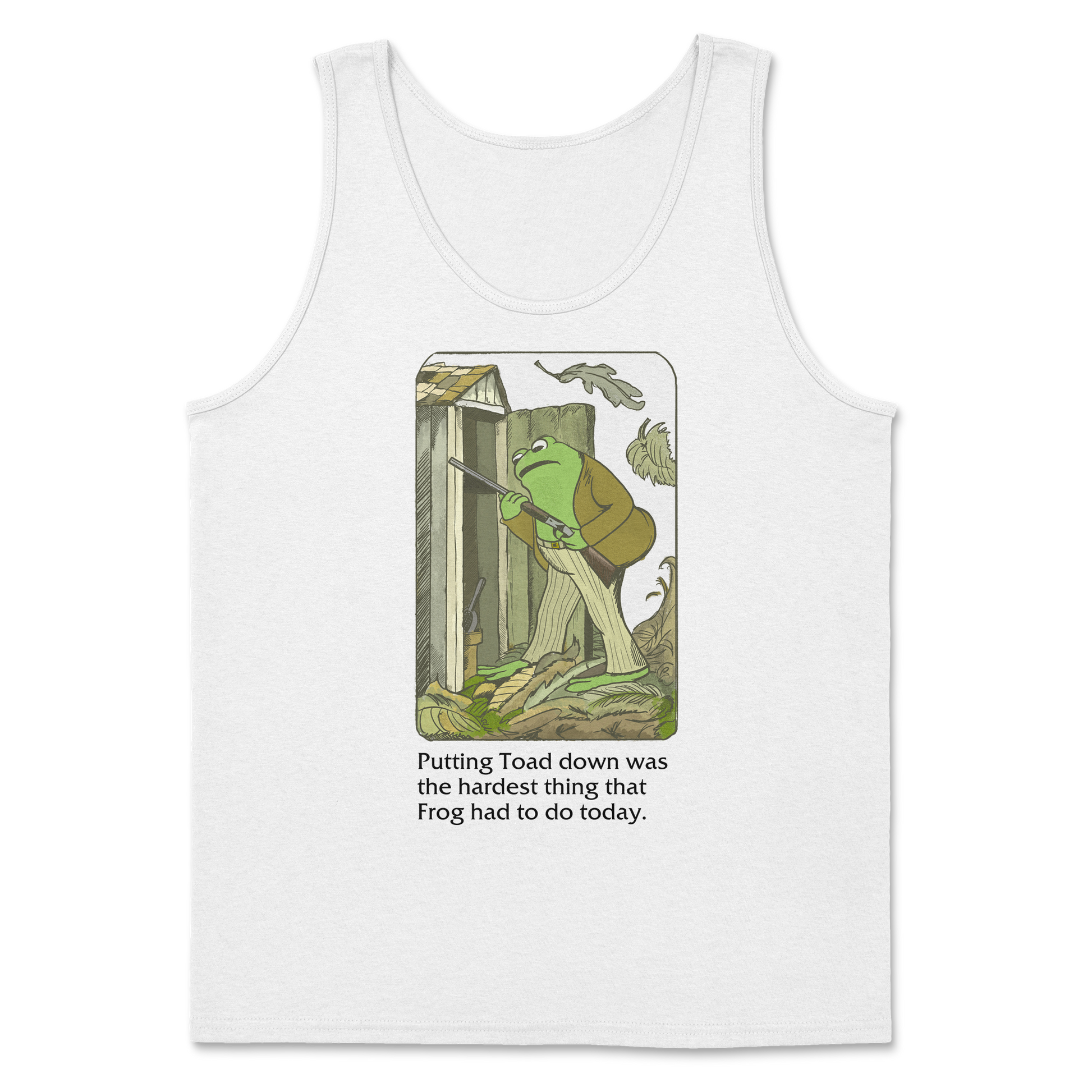 The Nice Shirt Tank Top Frog and Toad  in White