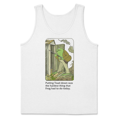 The Nice Shirt Tank Top Frog and Toad  in White