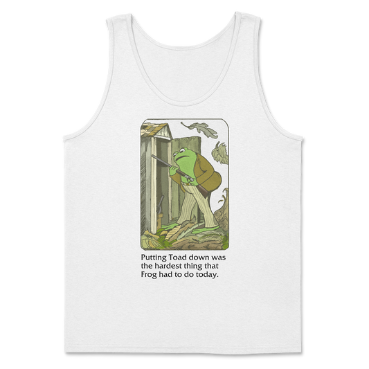 The Nice Shirt Tank Top Frog and Toad  in White