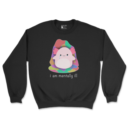 Gildan SoftStyle Crew Neck Mentally Ill and Squishy in Black