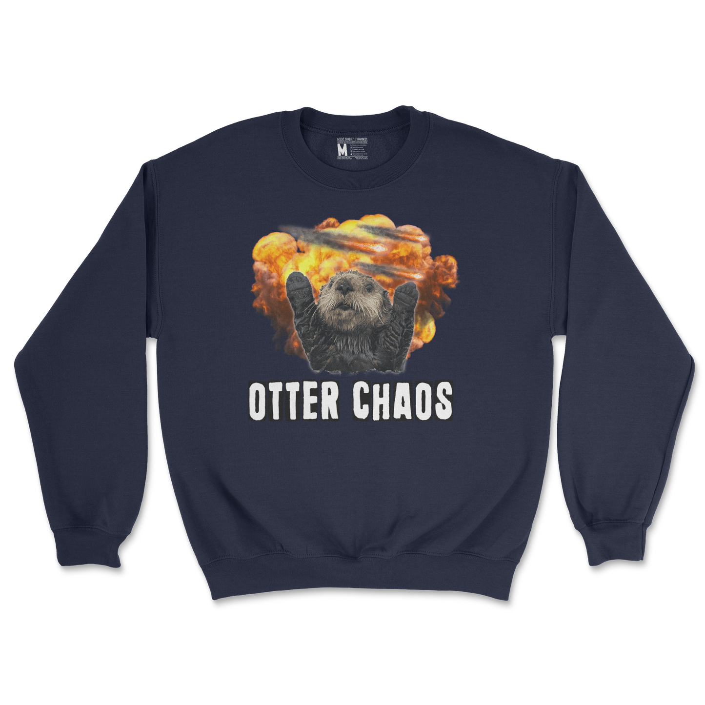 Gildan SoftStyle Crew Neck Otter Chaos in Navy