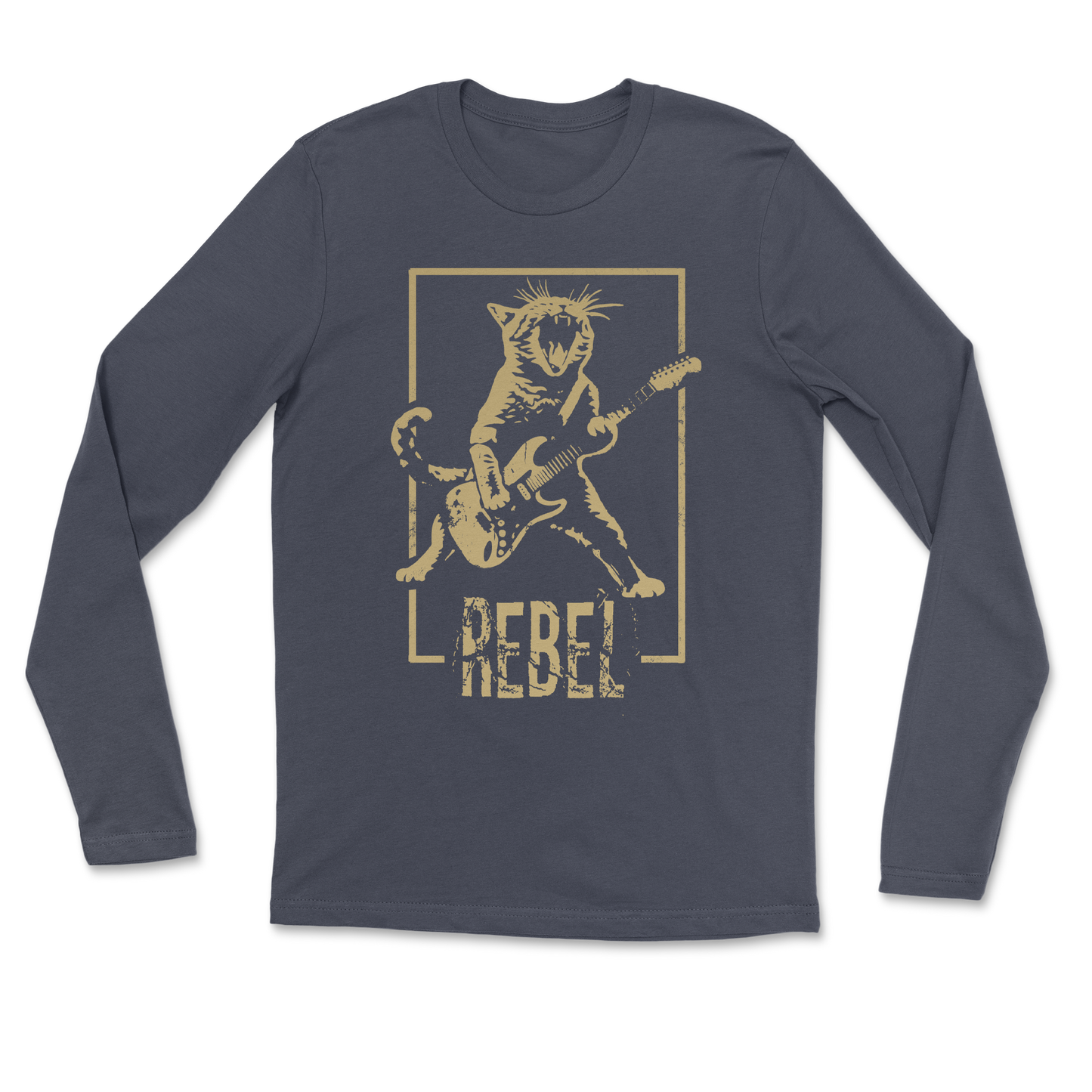 Heavy Blend Long Sleeve Rebel Kitty in Navy