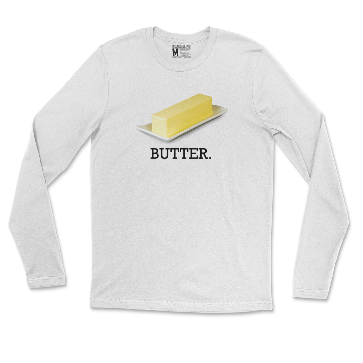 Gildan SoftStyle Long Sleeve Butter in White