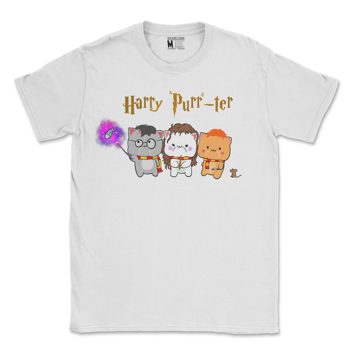 Gildan SoftStyle T-Shirt Harry Purrter in White