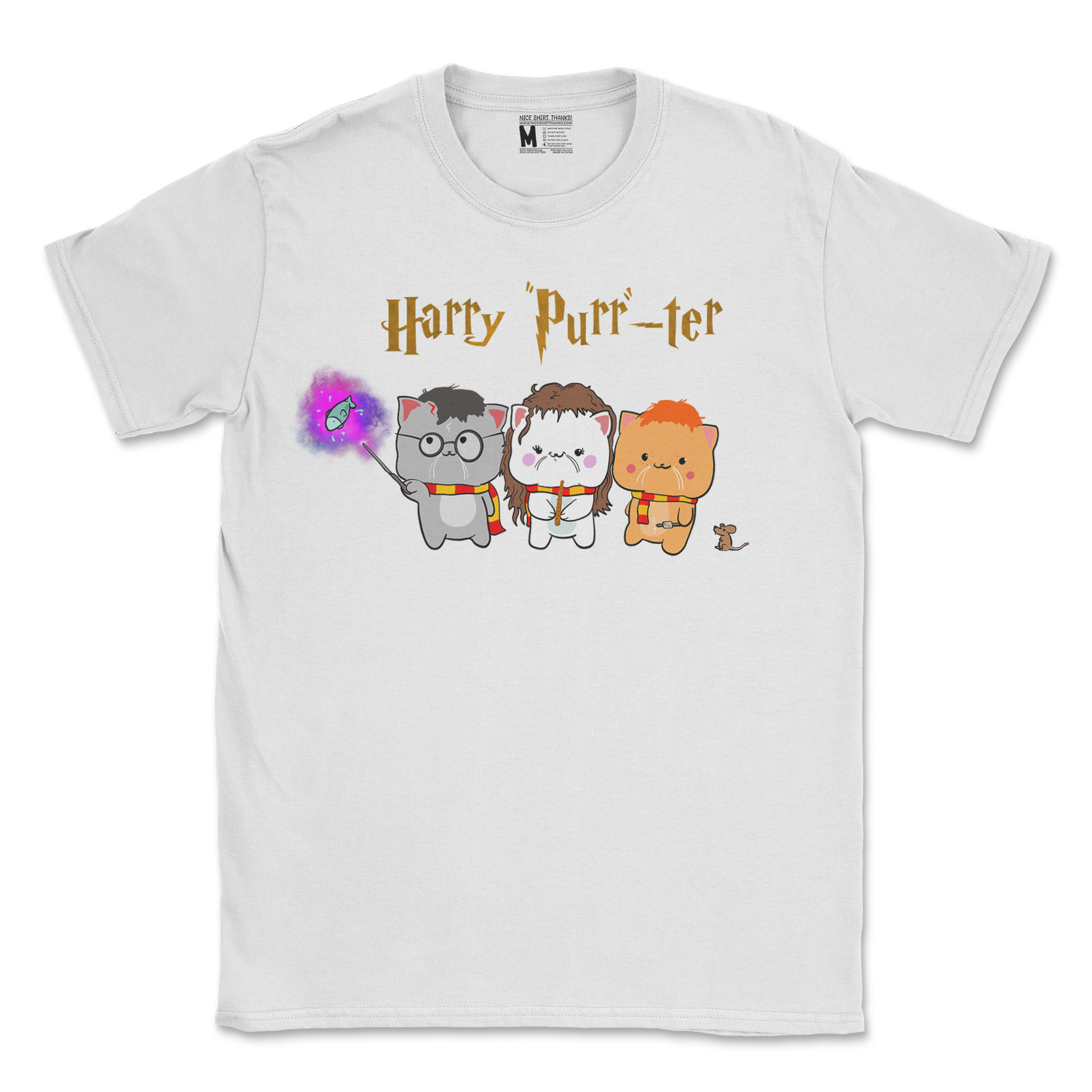 Gildan SoftStyle T-Shirt Harry Purrter in White