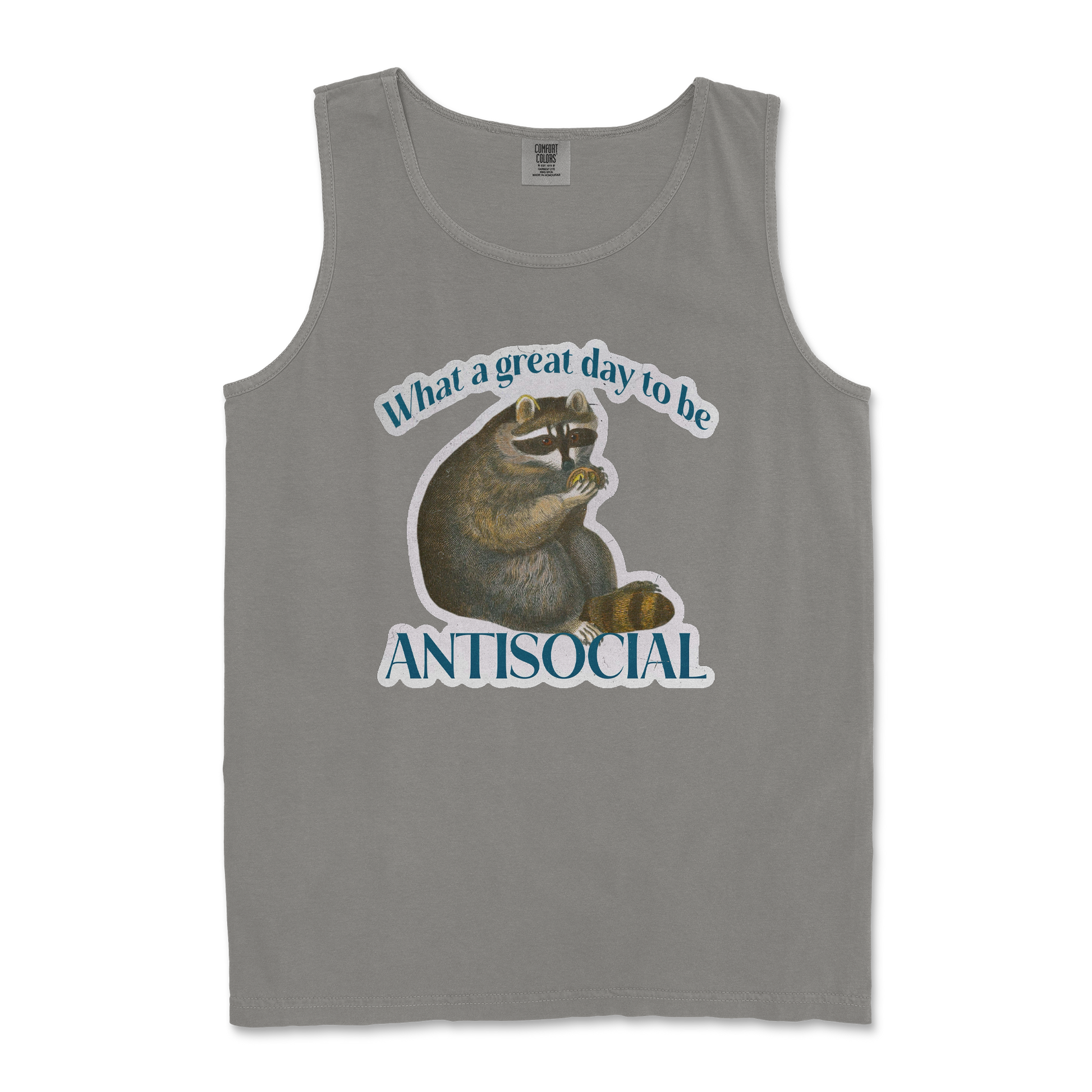 Comfort Colors Tank Top Antisocial in Grey