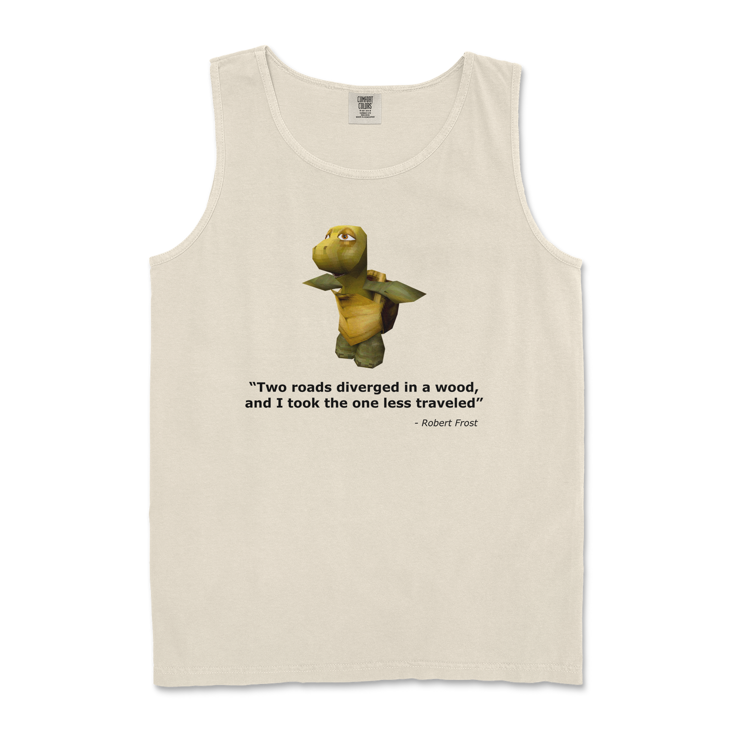 Comfort Colors Tank Top Robert Frost Quote in Ivory