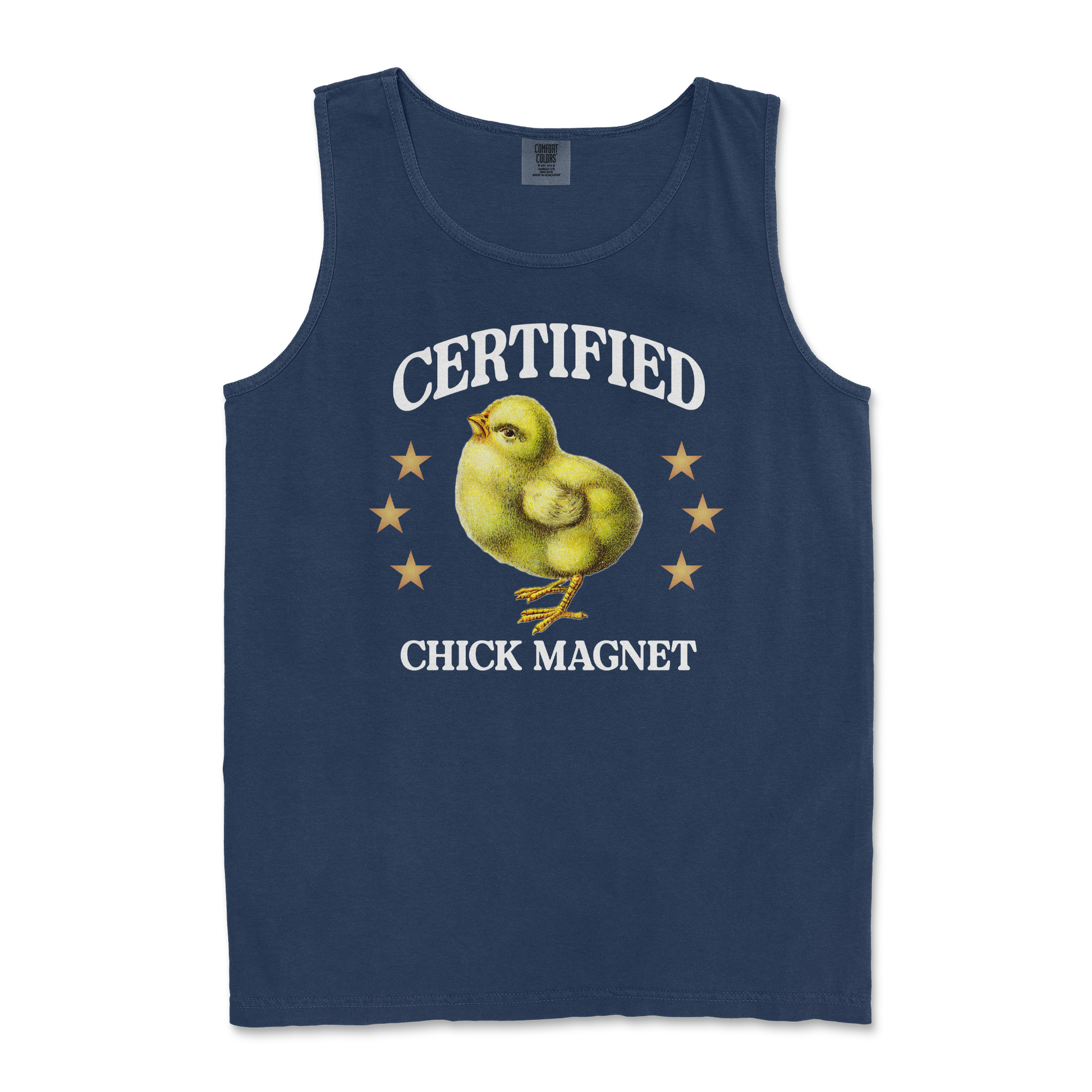 Comfort Colors Tank Top Chick Magnet in True Navy